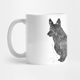 Corgi dog black and white Mug